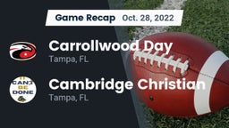 Recap: Carrollwood Day  vs. Cambridge Christian  2022