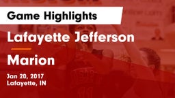 Lafayette Jefferson  vs Marion  Game Highlights - Jan 20, 2017