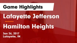 Lafayette Jefferson  vs Hamilton Heights  Game Highlights - Jan 26, 2017