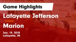 Lafayette Jefferson  vs Marion Game Highlights - Jan. 19, 2018