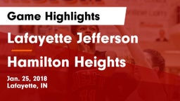 Lafayette Jefferson  vs Hamilton Heights  Game Highlights - Jan. 25, 2018