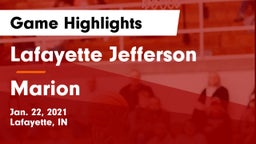 Lafayette Jefferson  vs Marion  Game Highlights - Jan. 22, 2021