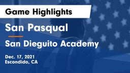 San Pasqual  vs San Dieguito Academy  Game Highlights - Dec. 17, 2021