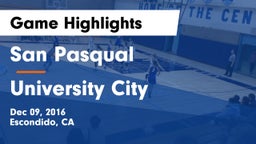 San Pasqual  vs University City Game Highlights - Dec 09, 2016