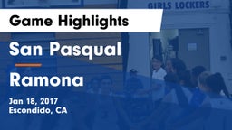 San Pasqual  vs Ramona  Game Highlights - Jan 18, 2017
