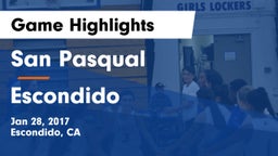 San Pasqual  vs Escondido  Game Highlights - Jan 28, 2017