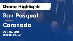 San Pasqual  vs Coronado  Game Highlights - Dec. 20, 2018