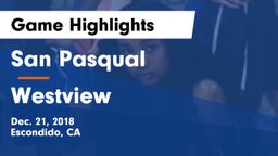 San Pasqual  vs Westview  Game Highlights - Dec. 21, 2018