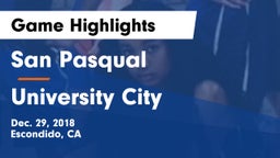 San Pasqual  vs University City  Game Highlights - Dec. 29, 2018