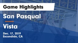 San Pasqual  vs Vista  Game Highlights - Dec. 17, 2019