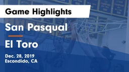 San Pasqual  vs El Toro  Game Highlights - Dec. 28, 2019