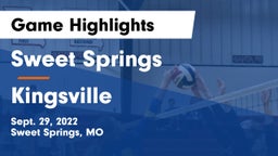 Sweet Springs  vs Kingsville  Game Highlights - Sept. 29, 2022