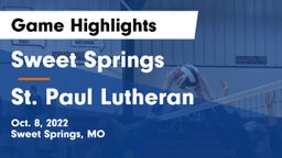Sweet Springs  vs St. Paul Lutheran  Game Highlights - Oct. 8, 2022