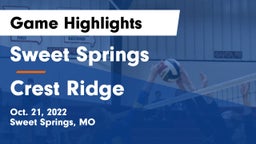 Sweet Springs  vs Crest Ridge  Game Highlights - Oct. 21, 2022