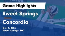 Sweet Springs  vs Concordia  Game Highlights - Oct. 3, 2023