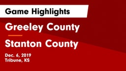 Greeley County  vs Stanton County  Game Highlights - Dec. 6, 2019