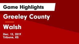 Greeley County  vs Walsh  Game Highlights - Dec. 13, 2019