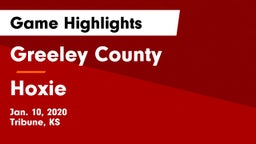 Greeley County  vs Hoxie  Game Highlights - Jan. 10, 2020