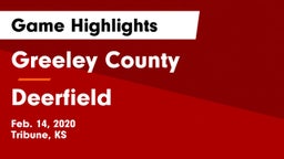 Greeley County  vs Deerfield Game Highlights - Feb. 14, 2020