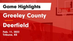 Greeley County  vs Deerfield Game Highlights - Feb. 11, 2022