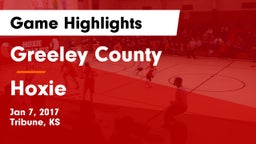 Greeley County  vs Hoxie  Game Highlights - Jan 7, 2017