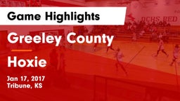 Greeley County  vs Hoxie  Game Highlights - Jan 17, 2017