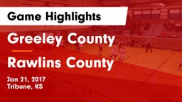 Greeley County  vs Rawlins County  Game Highlights - Jan 21, 2017