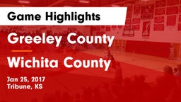 Greeley County  vs Wichita County  Game Highlights - Jan 25, 2017