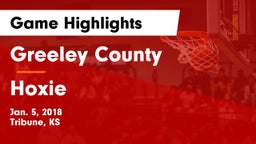 Greeley County  vs Hoxie  Game Highlights - Jan. 5, 2018