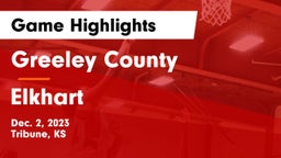 Greeley County  vs Elkhart  Game Highlights - Dec. 2, 2023