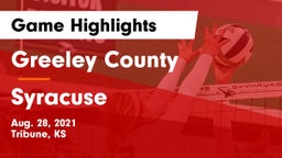 Greeley County  vs Syracuse  Game Highlights - Aug. 28, 2021