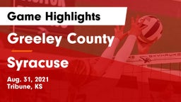 Greeley County  vs Syracuse  Game Highlights - Aug. 31, 2021