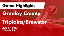 Greeley County  vs Triplains/Brewster  Game Highlights - Aug. 27, 2022