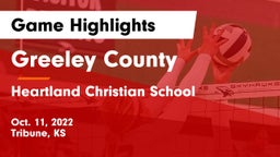 Greeley County  vs Heartland Christian School Game Highlights - Oct. 11, 2022