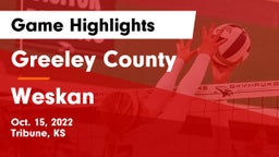 Greeley County  vs Weskan Game Highlights - Oct. 15, 2022