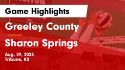 Greeley County  vs Sharon Springs Game Highlights - Aug. 29, 2023