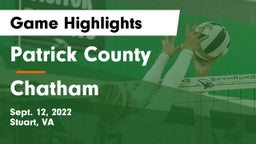 Patrick County  vs Chatham  Game Highlights - Sept. 12, 2022