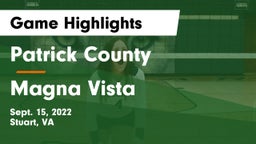 Patrick County  vs Magna Vista  Game Highlights - Sept. 15, 2022