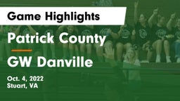 Patrick County  vs GW Danville Game Highlights - Oct. 4, 2022