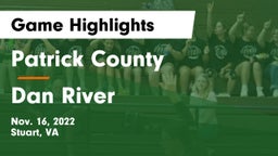 Patrick County  vs Dan River  Game Highlights - Nov. 16, 2022