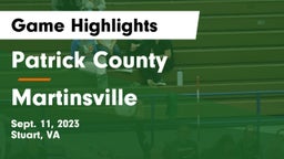 Patrick County  vs Martinsville  Game Highlights - Sept. 11, 2023