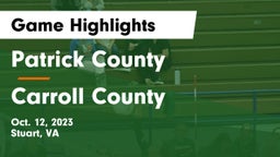 Patrick County  vs Carroll County  Game Highlights - Oct. 12, 2023
