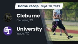 Recap: Cleburne  vs. University  2019