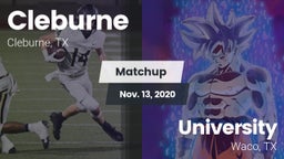 Matchup: Cleburne  vs. University  2020