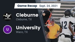 Recap: Cleburne  vs. University  2021