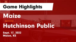 Maize  vs Hutchinson Public  Game Highlights - Sept. 17, 2022