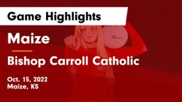 Maize  vs Bishop Carroll Catholic  Game Highlights - Oct. 15, 2022