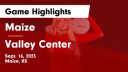 Maize  vs Valley Center  Game Highlights - Sept. 16, 2023