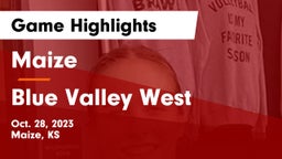 Maize  vs Blue Valley West  Game Highlights - Oct. 28, 2023