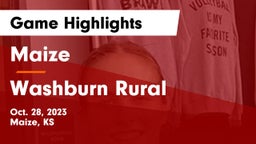 Maize  vs Washburn Rural  Game Highlights - Oct. 28, 2023